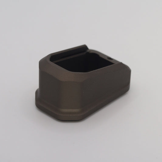 Micro Dagger +2 Mag Extension – Burnt Bronze – Glock 43/48 Compatible - Custom Machined Concepts