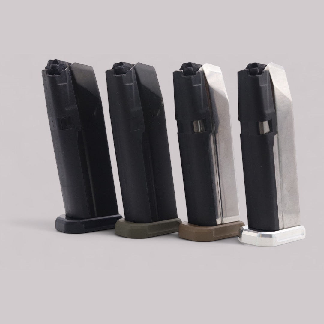 Set of machined aluminum base plates for PSA Micro Dagger, engineered for tactical reliability.