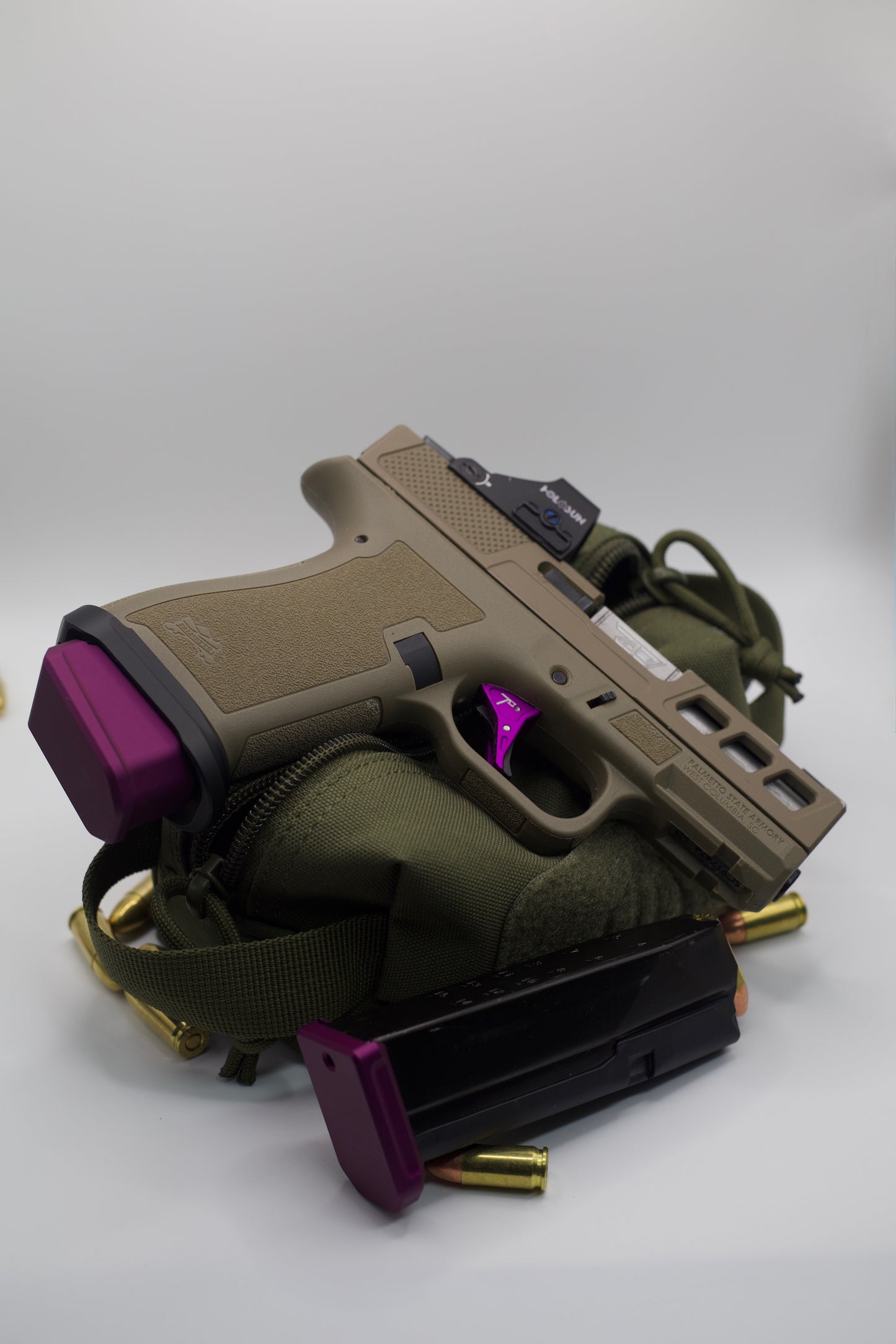 PSA Dagger Micro +2 Magazine Extension – Purple Anodized - Custom Machined Concepts