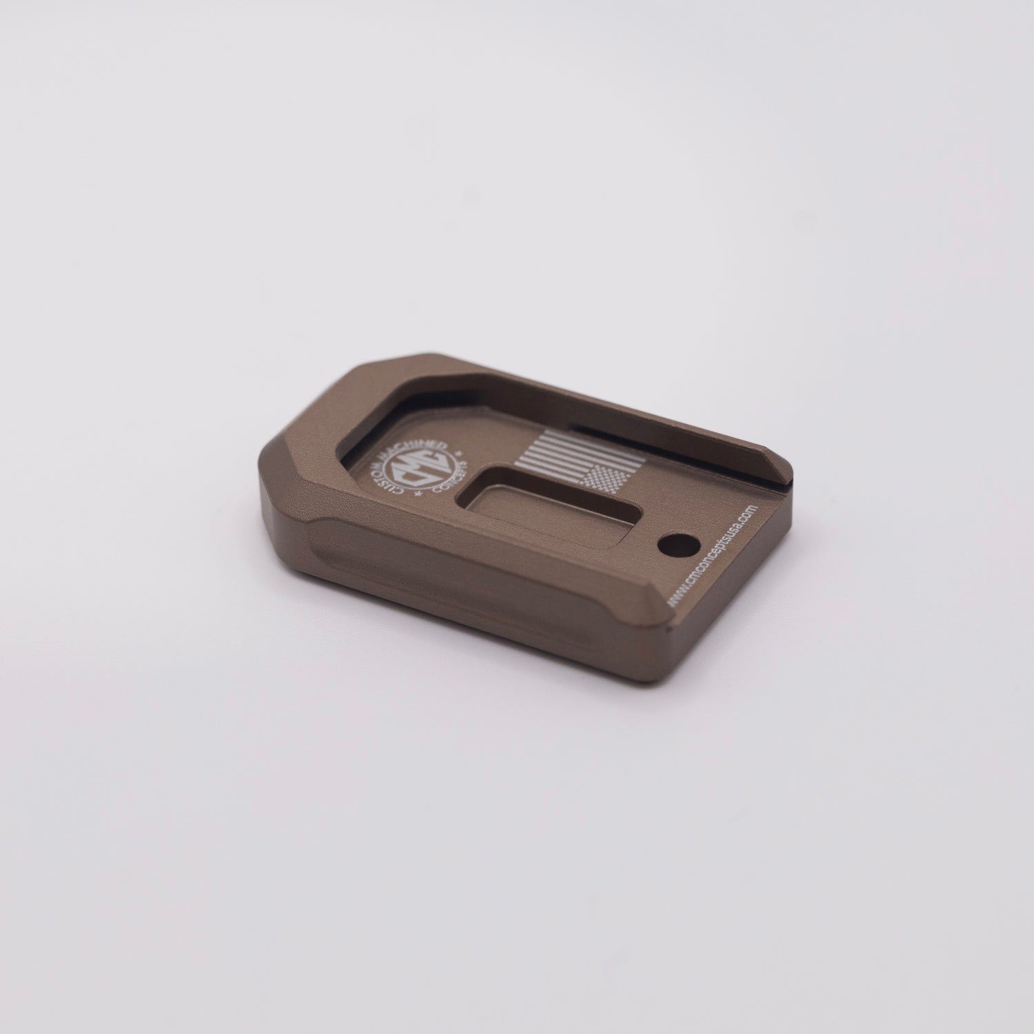 Base Plate for PSA Micro Dagger 15-Round Magazines – FDE Anodized - Custom Machined Concepts